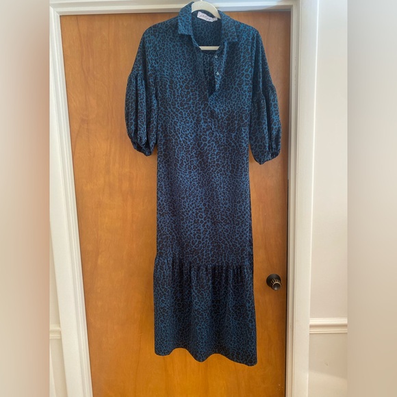 Animal Print Teal Dress US 4 - Picture 1 of 6